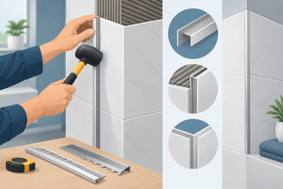 How to Fit Tile Trims for a Professional Finish - FMV TILES & BATHROOMS