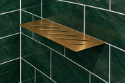 Genesis Straight Stainless Steel Shower Shelves (300x135x1.4mm) Various Colours