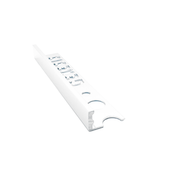 Genesis - Aluminium Straight Edge Tile Trim - WHITE