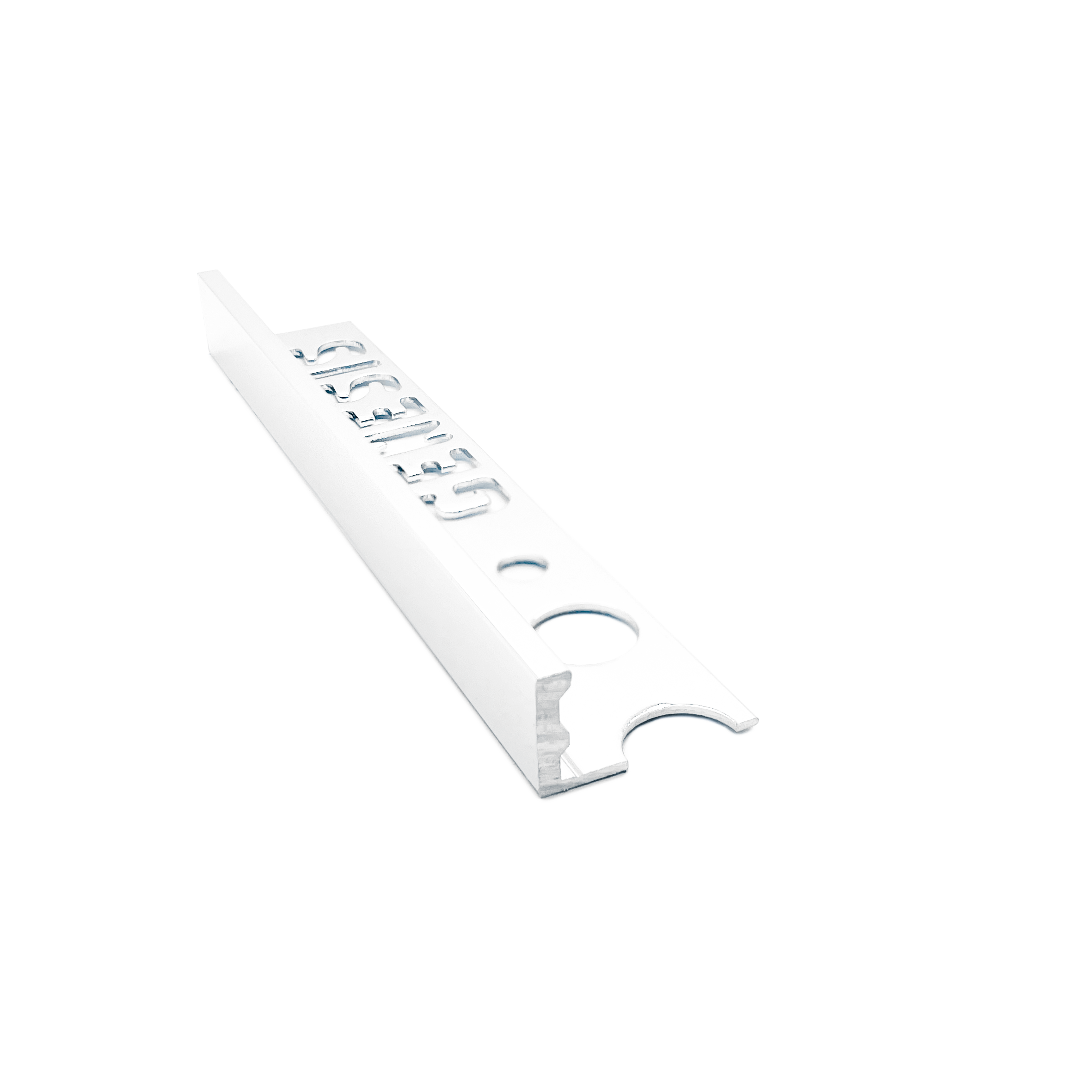 Genesis - Aluminium Straight Edge Tile Trim - WHITE