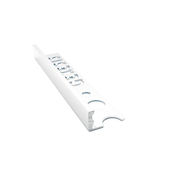 Genesis - Aluminium Straight Edge Tile Trim - MATT WHITE