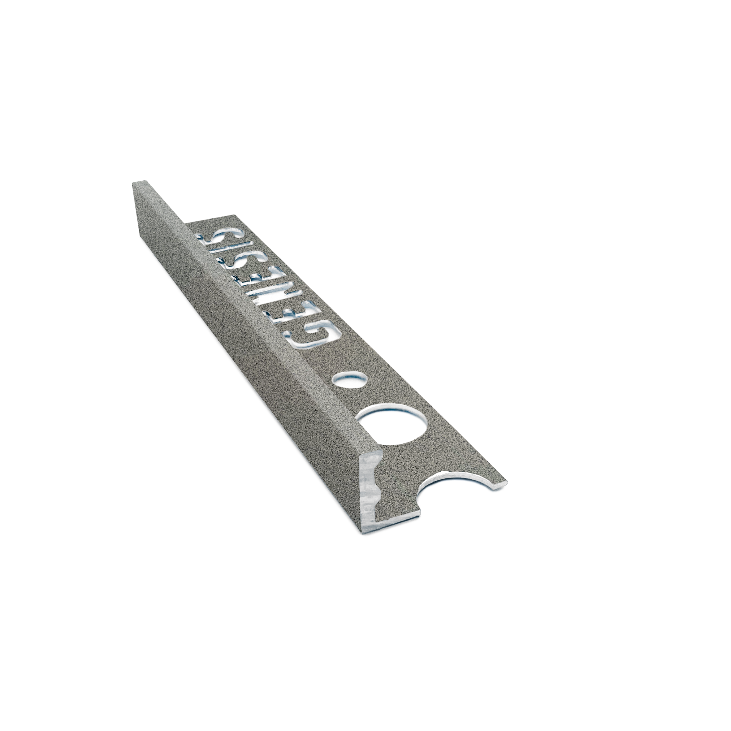 Genesis - Aluminium Straight Edge Tile Trim - GRANITE