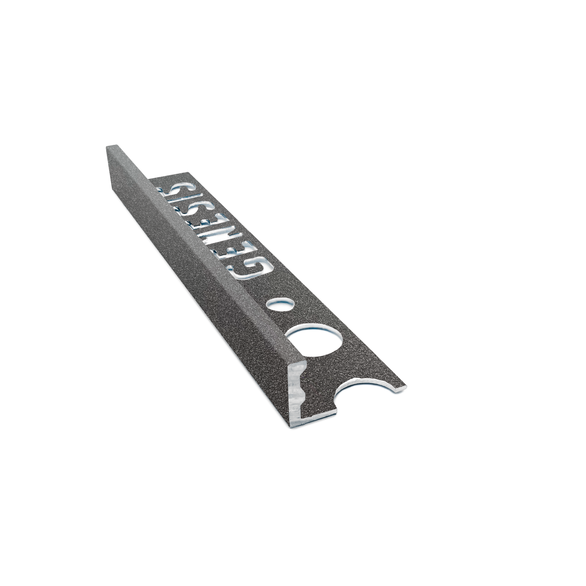 Genesis - Aluminium Straight Edge Tile Trim - DARK GRANITE