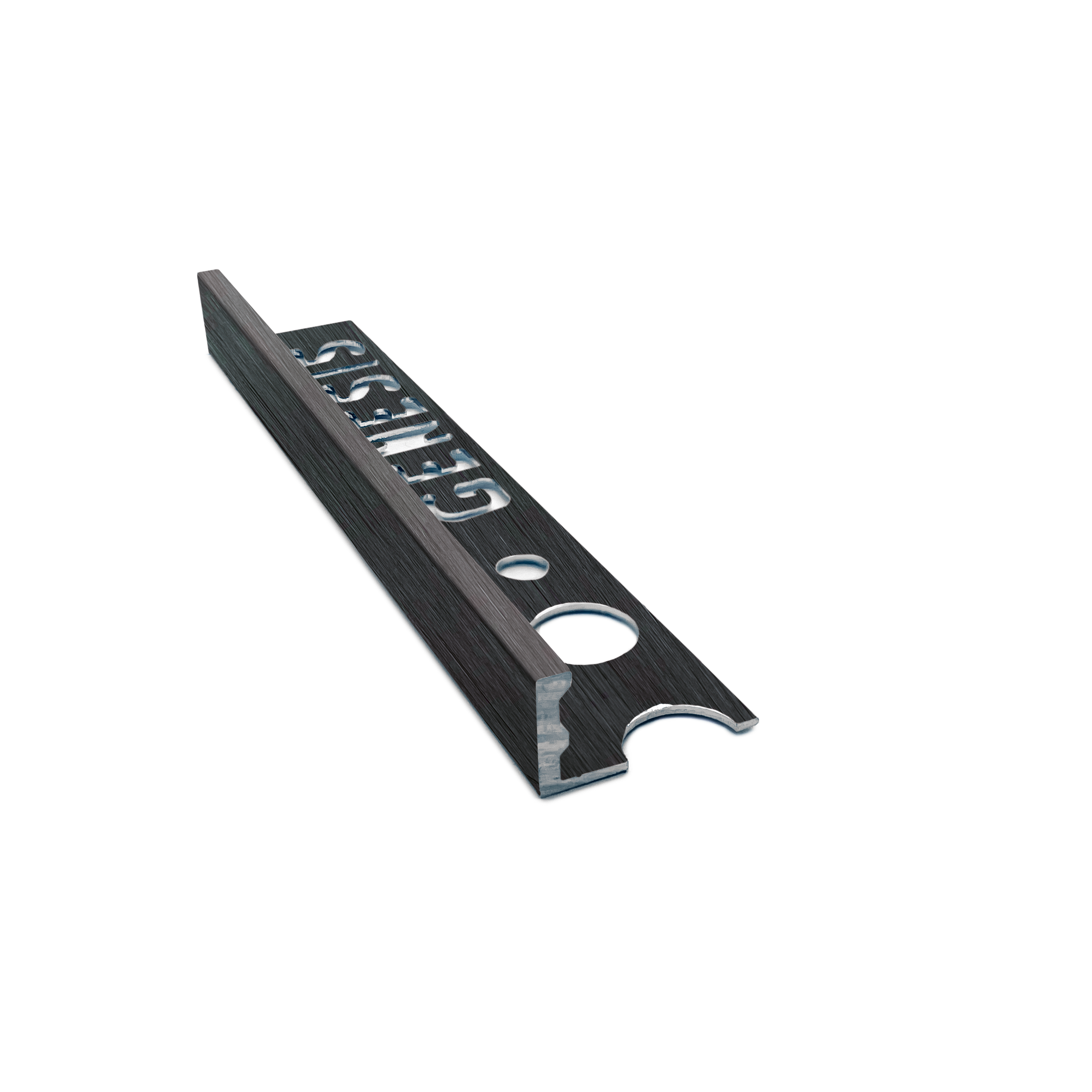 Genesis - Aluminium Straight Edge Tile Trim - GUNMETAL