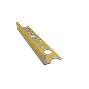 Genesis - Aluminium Straight Edge Tile Trim - BRUSHED BRASS