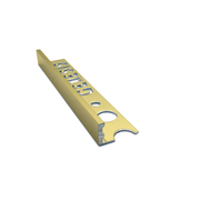 Genesis - Aluminium Straight Edge Tile Trim - BRIGHT BRASS
