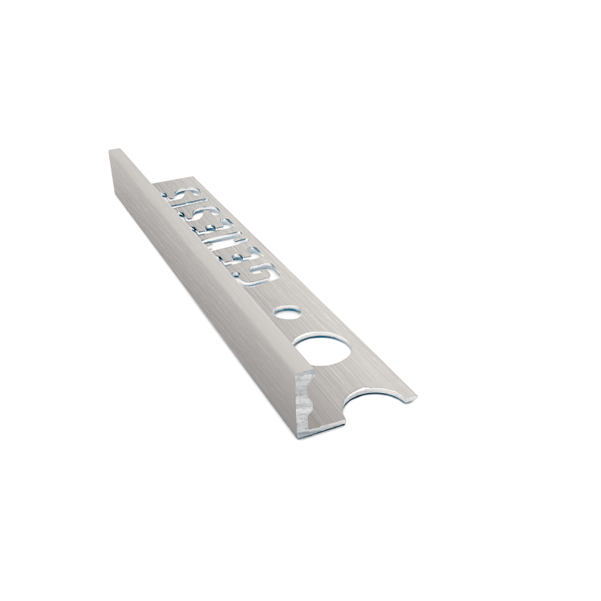 Genesis - Aluminium Straight Edge Tile Trim - NICKEL