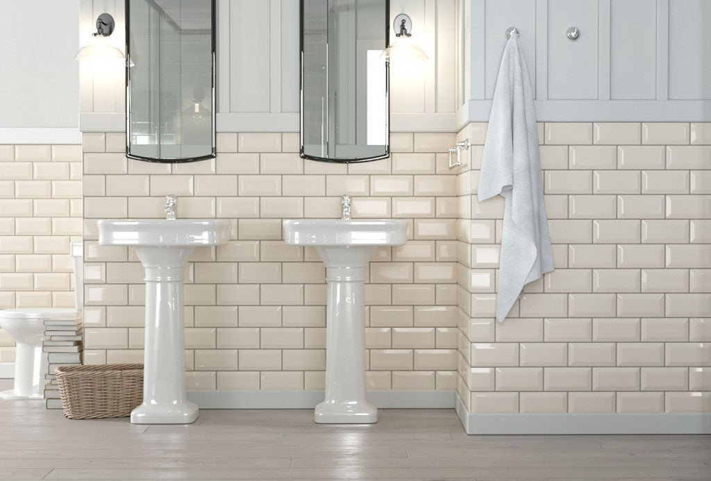 Synergy Metro Underground Bevel Ceramic Wall Tile 200x100mm