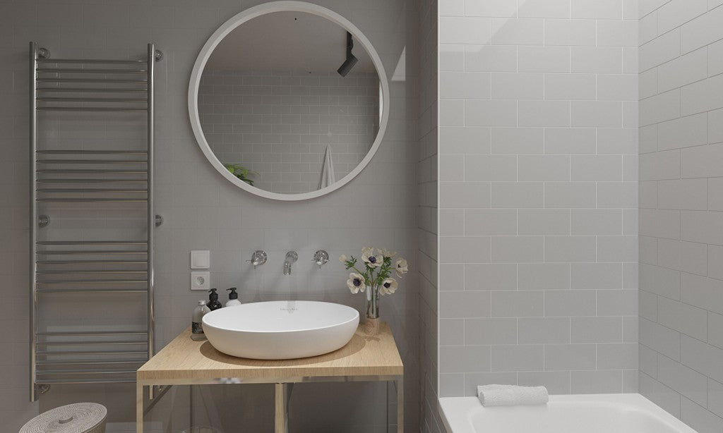 Flat Metro Gloss Grey Ceramic Wall Tile 200x100mm