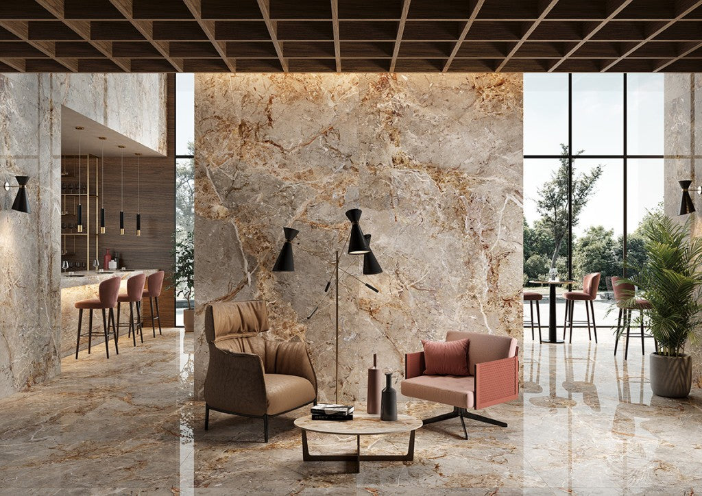Lavish BA7 Breccia Argentum Porcelain Floor and Wall Tile 600x1200x10mm