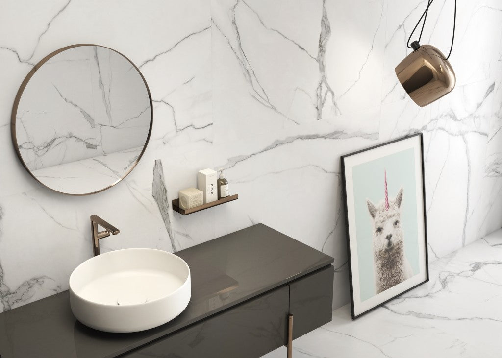 Infinity White Marble Polished Porcelain Floor and Wall