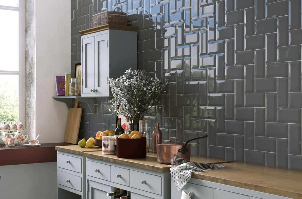 Synergy Metro Underground Bevel Ceramic Wall Tile 200x100mm
