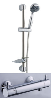 Quadro Cool Touch Thermostatic Shower with Silhouette Shower Kit