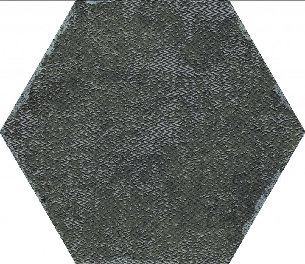 Organic Hexagon Decorated Porcelain Floor and Wall Tile 230x270mm