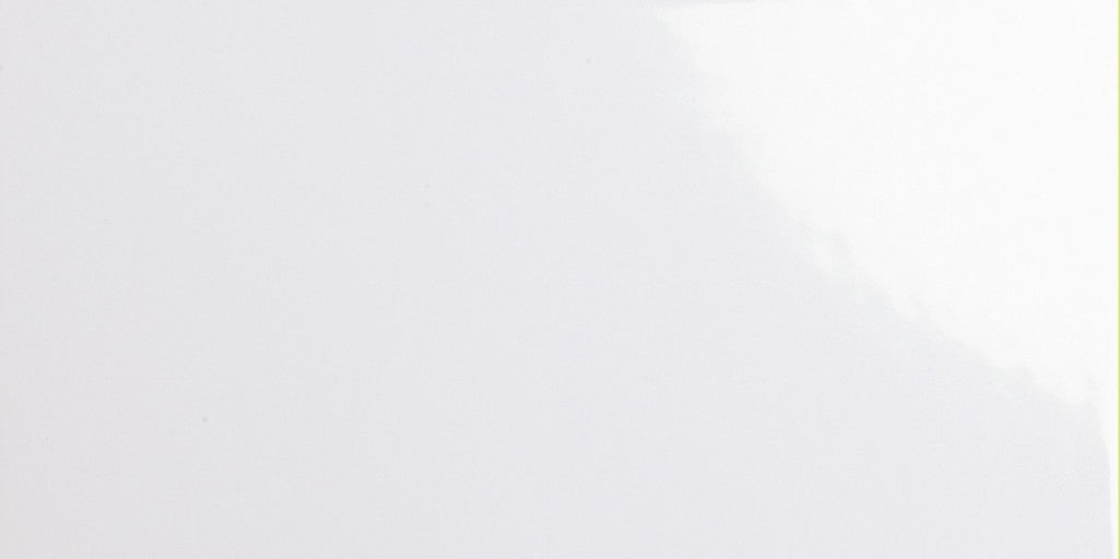 Flat Metro Tile, Gloss White Ceramic Wall Tile 200x100mm