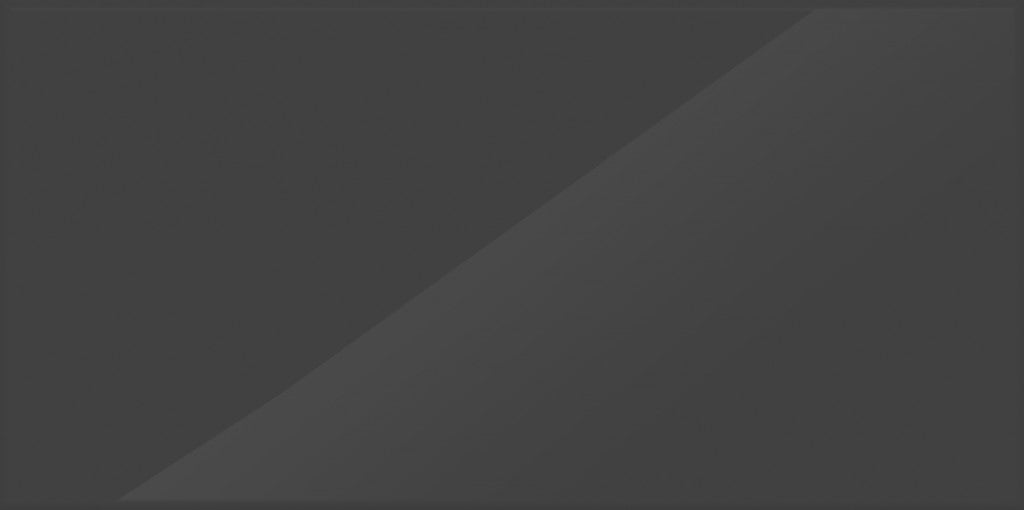 Flat Metro Gloss Black Ceramic Wall Tile 200x100mm