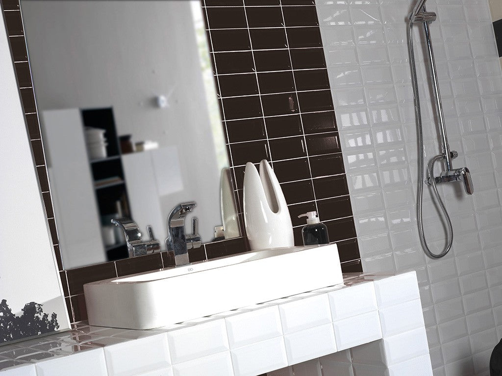 Synergy Metro Underground Bevel Ceramic Wall Tile 200x100mm