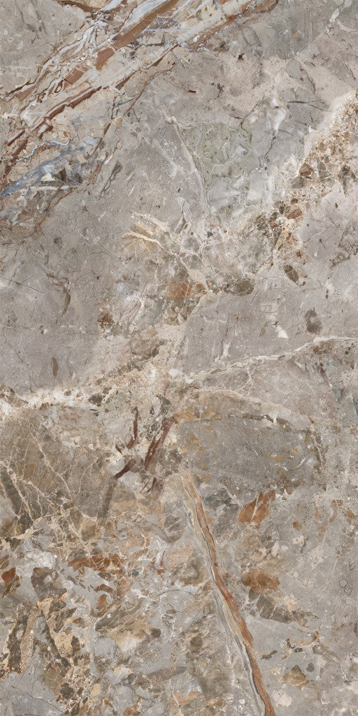 Lavish BA7 Breccia Argentum Porcelain Floor and Wall Tile 600x1200x10mm