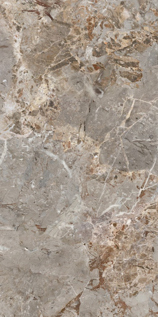 Lavish BA7 Breccia Argentum Porcelain Floor and Wall Tile 600x1200x10mm