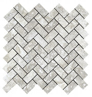 Imperial Alabastrino Herringbone Mosaic Porcelain Floor and Wall Tile 305x305mm