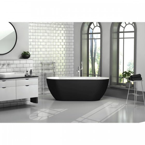 Arlington Matt Black Bath Including Waste - FMV TILES & BATHROOMS