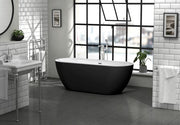 Arlington Matt Black Bath Including Waste - FMV TILES & BATHROOMS