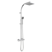 Cube Thermostatic Shower Bar Mixer and Fixed Head with Riser Rail Kit - FMV TILES & BATHROOMS