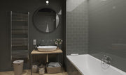 Flat Metro Tiles, Gloss Dark Grey Ceramic Wall Tile 200x100mm - FMV TILES & BATHROOMS