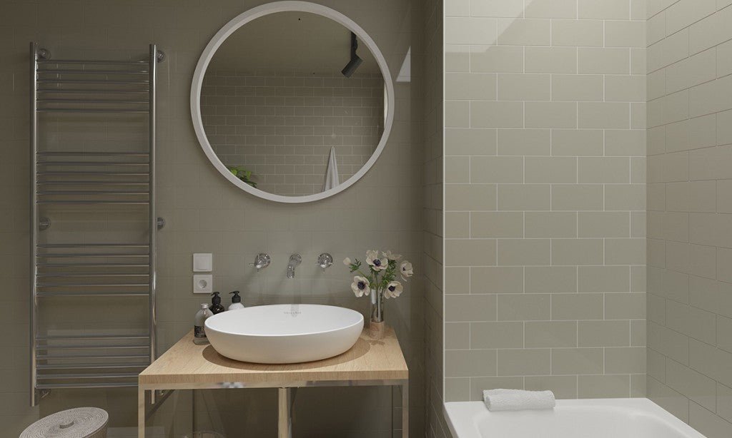 Flat Metro Tiles, Gloss Olive Ceramic Wall Tile 200x100mm - FMV TILES & BATHROOMS