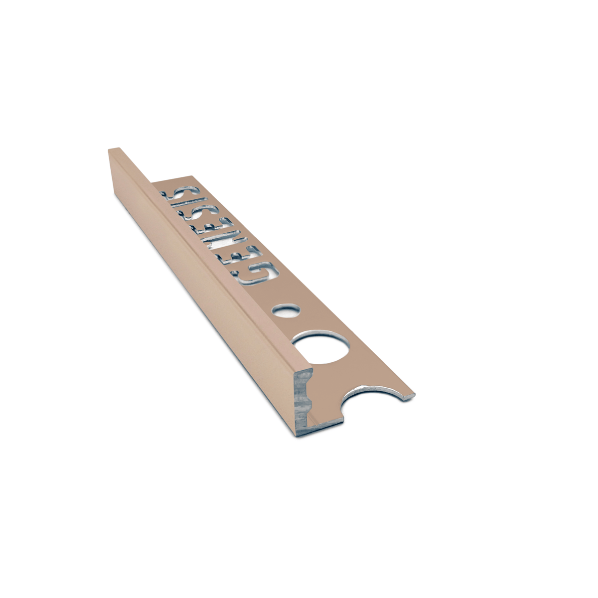 Genesis - Aluminium Straight Edge Tile Trim - BRIGHT COPPER - FMV TILES & BATHROOMS