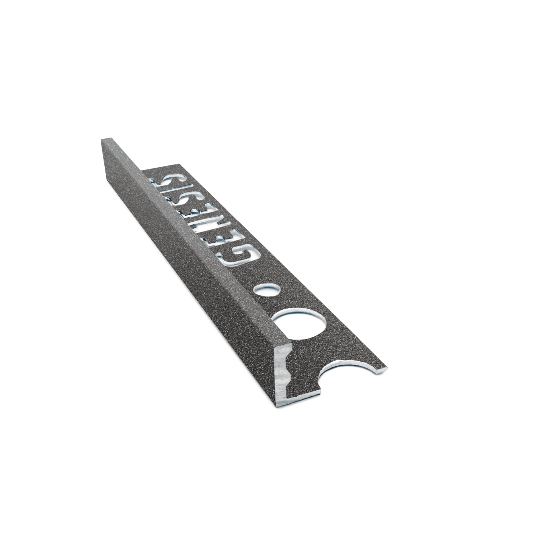 Genesis - Aluminium Straight Edge Tile Trim - DARK GRANITE - FMV TILES & BATHROOMS