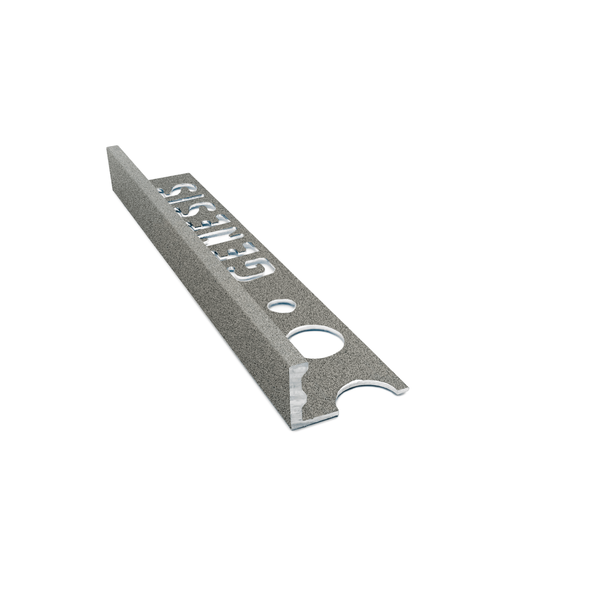 Genesis - Aluminium Straight Edge Tile Trim - GRANITE - FMV TILES & BATHROOMS