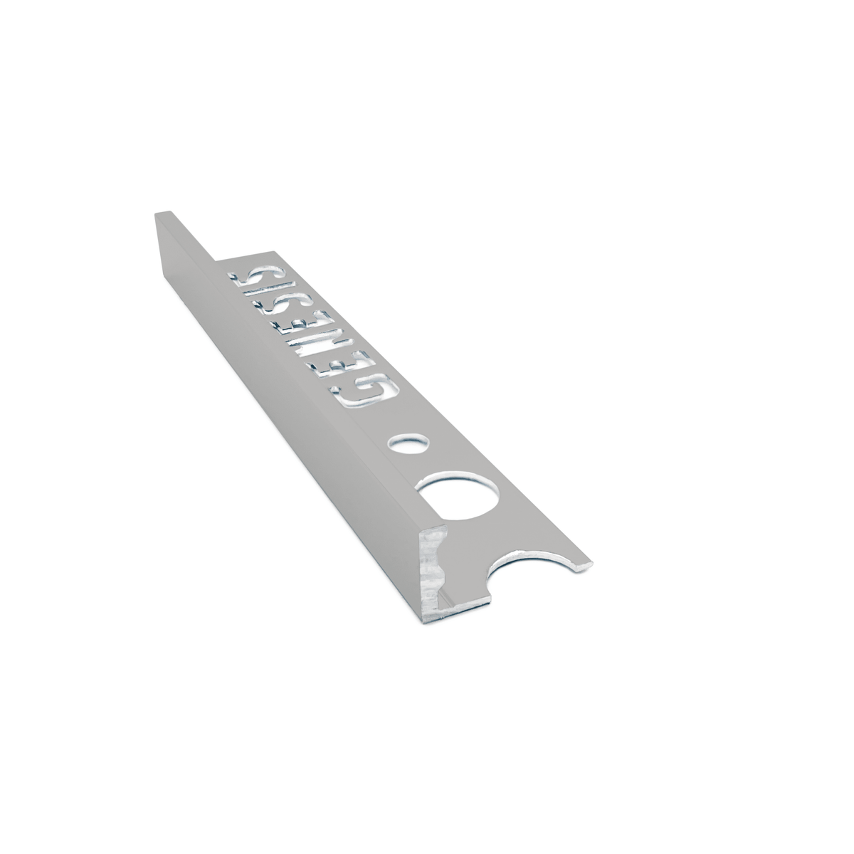 Genesis - Aluminium Straight Edge Tile Trim - GREY - FMV TILES & BATHROOMS