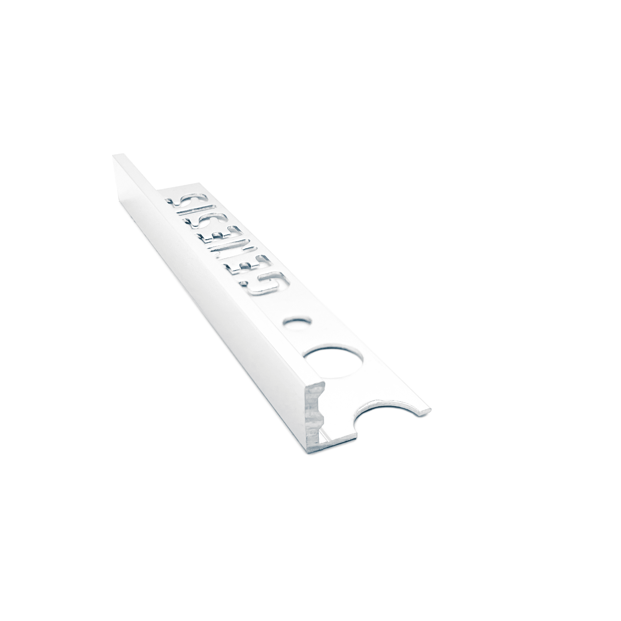 Genesis - Aluminium Straight Edge Tile Trim - MATT WHITE - FMV TILES & BATHROOMS