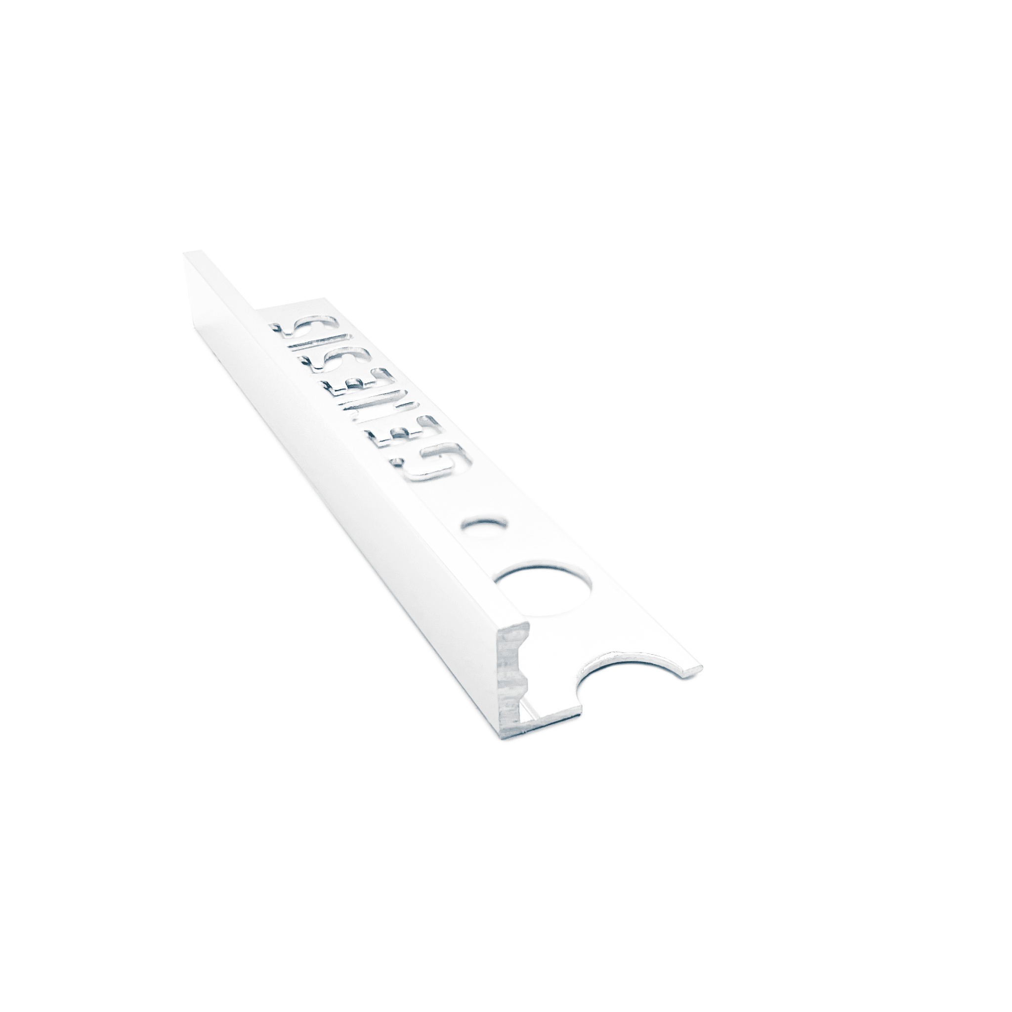 Genesis - Aluminium Straight Edge Tile Trim - WHITE - FMV TILES & BATHROOMS