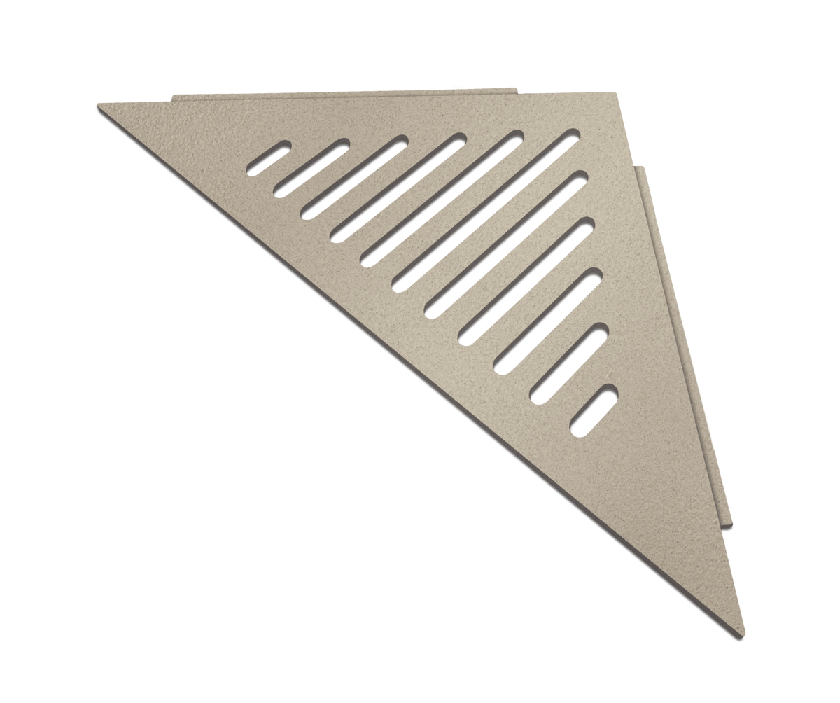 Genesis HD Stainless Steel Corner Shower Shelves (296x210x4mm) Various Colours - FMV TILES & BATHROOMS