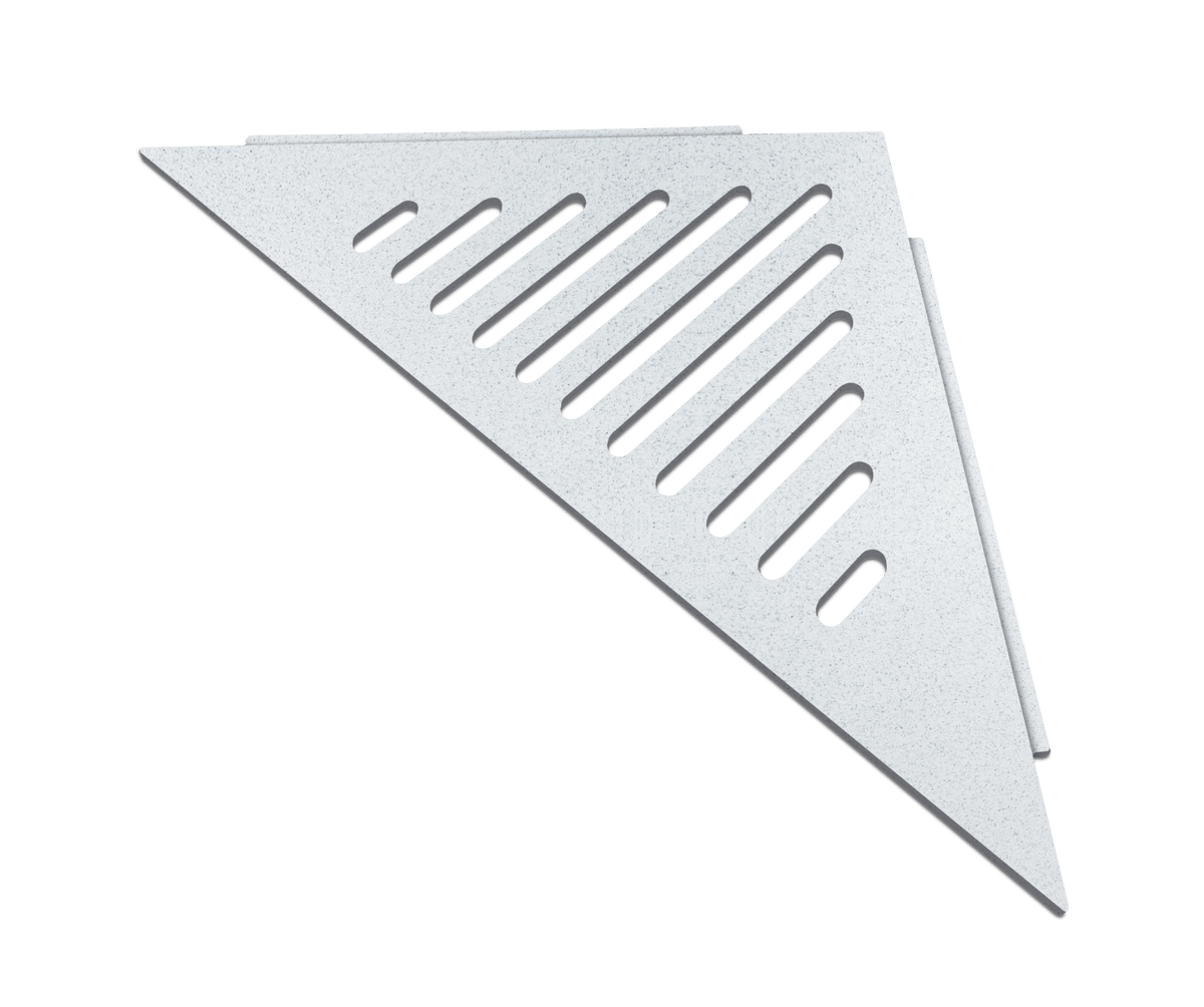 Genesis HD Stainless Steel Corner Shower Shelves (296x210x4mm) Various Colours - FMV TILES & BATHROOMS