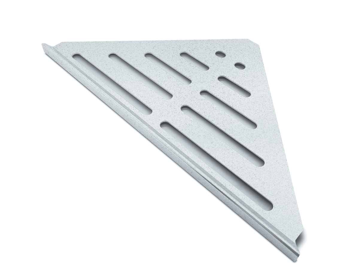Genesis Triangle XL Aluminium Shower Shelves (346x221x16x1.5mm) Various Colours - FMV TILES & BATHROOMS