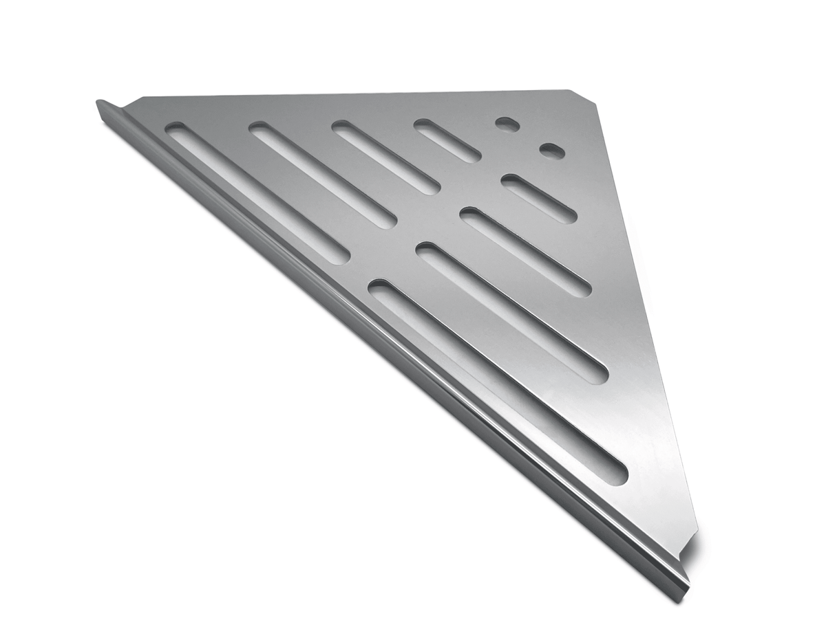 Genesis Triangle XL Aluminium Shower Shelves (346x221x16x1.5mm) Various Colours - FMV TILES & BATHROOMS