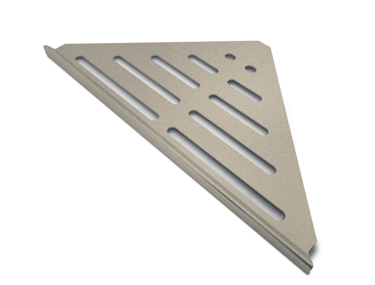 Genesis Triangle XL Aluminium Shower Shelves (346x221x16x1.5mm) Various Colours - FMV TILES & BATHROOMS