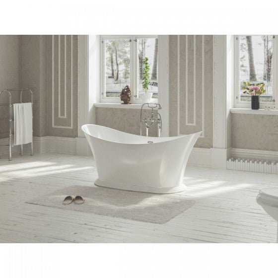 Hampton White Bath Including Waste - FMV TILES & BATHROOMS