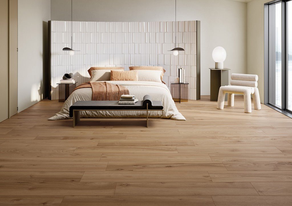 Honey Wood Porcelain Floor and Wall Tile 200x1200mm - FMV TILES & BATHROOMS