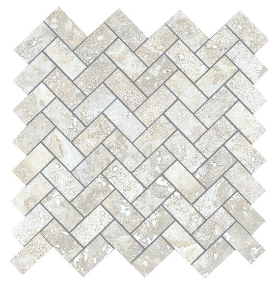 Imperial Trevi Herringbone Mosaic Porcelain Floor and Wall Tile 305x305mm - FMV TILES & BATHROOMS