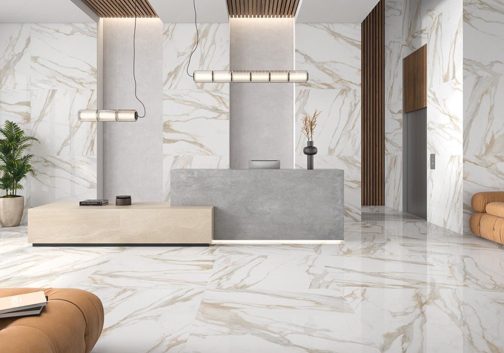 Infinity Oro Gold (Polished OR Natural) Rectified Porcelain Floor and Wall Tile - FMV TILES & BATHROOMS