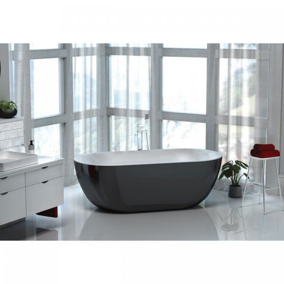 Knightsbridge Gloss Black Bath Including Waste - FMV TILES & BATHROOMS