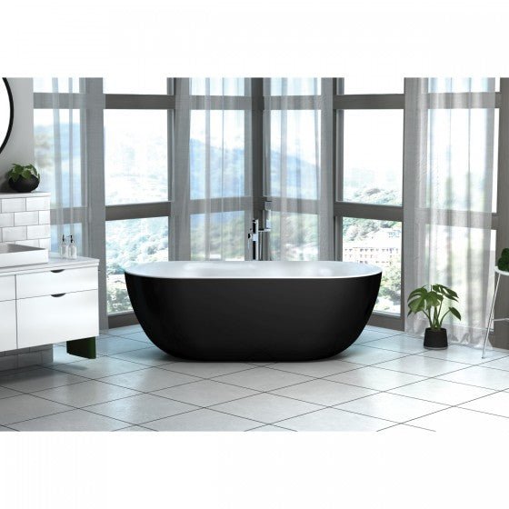 Knightsbridge Matt Black Baths Including Waste - FMV TILES & BATHROOMS