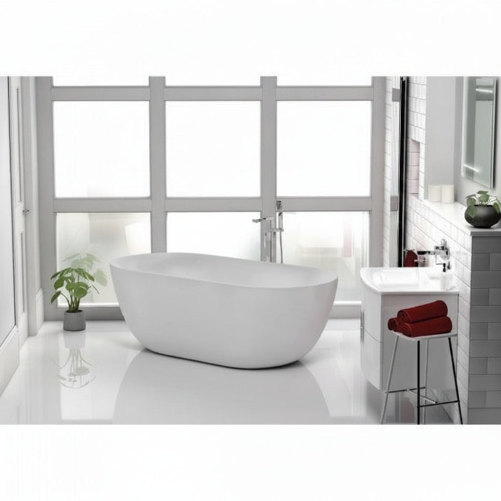 Knightsbridge White Baths Including Waste - FMV TILES & BATHROOMS