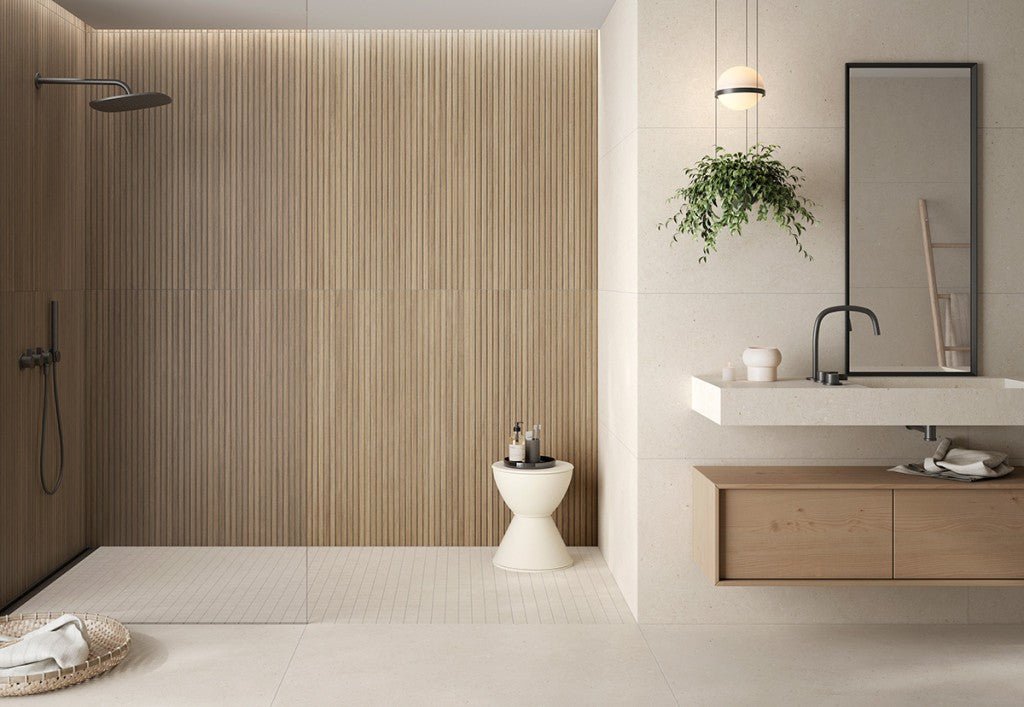 Kobe Slatwood Porcelain Wall Tile 600x1200mm - FMV TILES & BATHROOMS