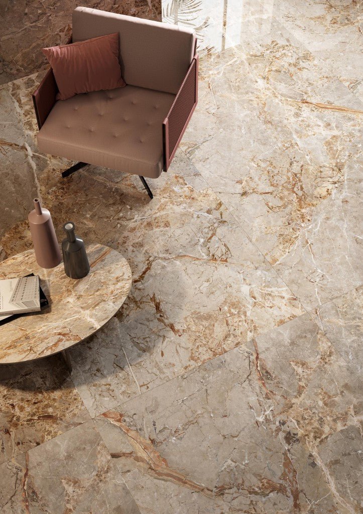 Lavish BA7 Breccia Argentum Porcelain Floor and Wall Tile 600x1200x10mm - FMV TILES & BATHROOMS