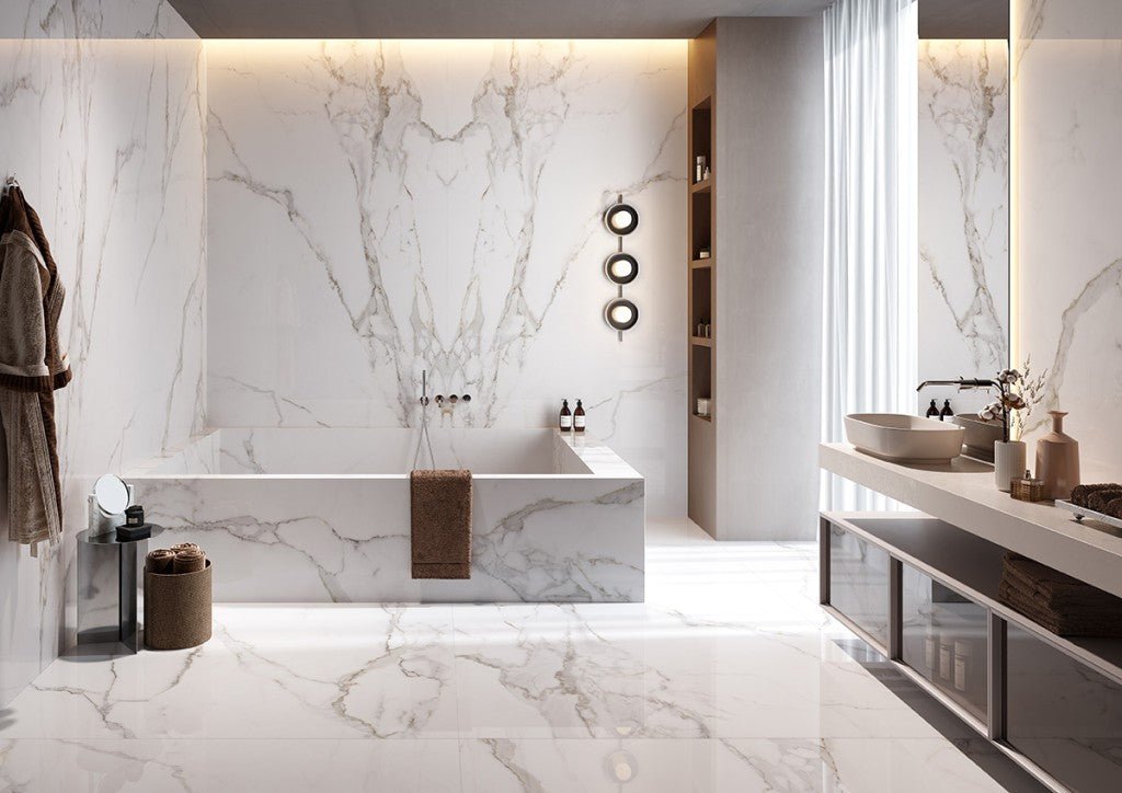 Lavish CO11 Calacatta Oro Porcelain Floor and Wall Tile 600x1200x10mm - FMV TILES & BATHROOMS